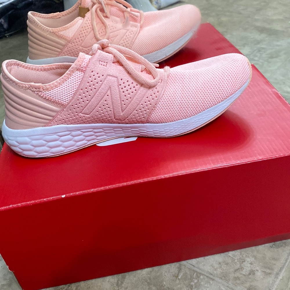 Pink New Balance shoes